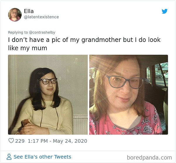 26. У меня нету фотографии бабушки, но я выгляжу прям как моя мама