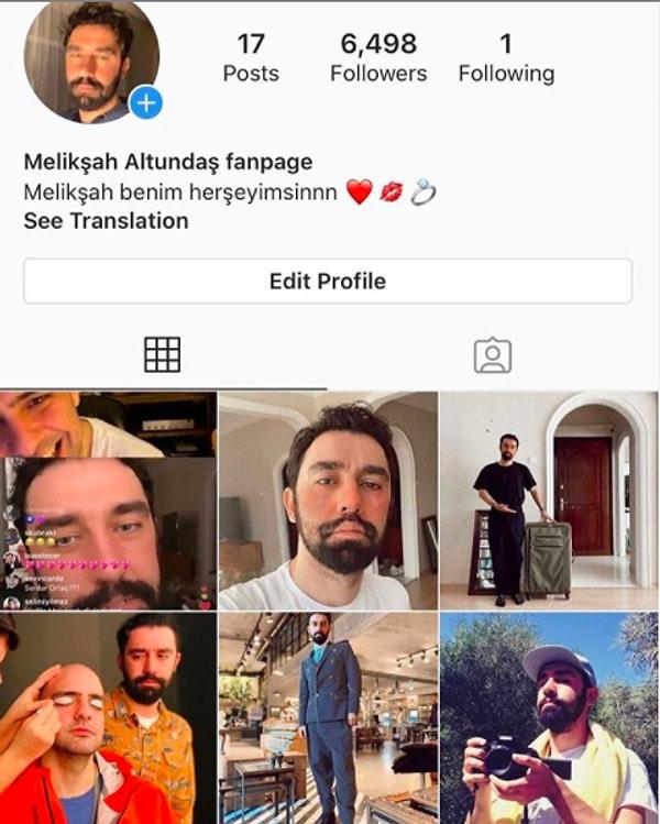 Gupse Özay, Mücbir Sebepler'i gizli gizli izlemek için fake hesap açmış; ardından da bu hesabını "Melikşah'ın gözleri" isimli fan sayfasına çevirmiş...