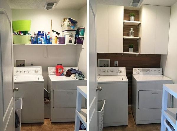 19. "Çamaşır odamı güzelleştirmeye karar verdim."