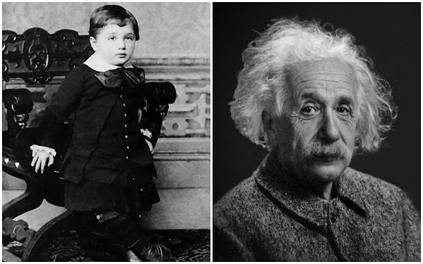 1. Ünlü fizikçi Albert Einstein'in 3 yaşındayken 1882'de çekilmiş çocukluk fotoğrafı ve hepimizin ezbere bildiği fotoğrafı...