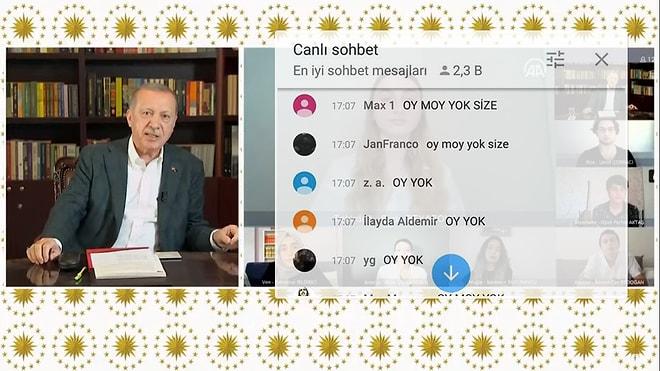 Video Konferansla Gençlerle Bir Araya Gelen Erdoğan'a 'Sandıkta Görüşürüz', 'Oy Moy Yok' Tepkisi