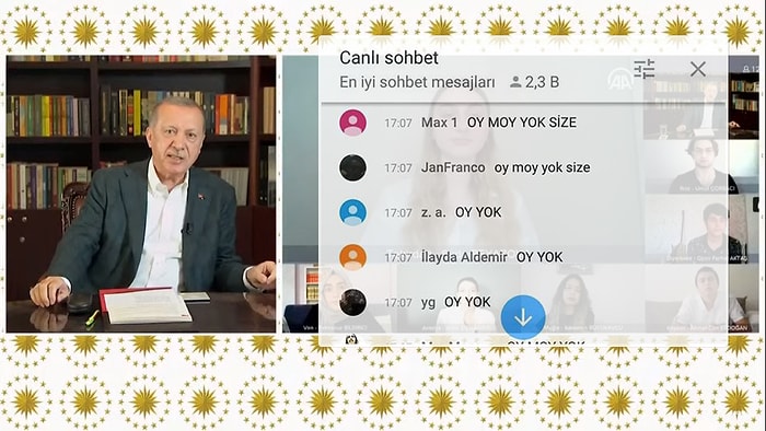 Video Konferansla Gençlerle Bir Araya Gelen Erdoğan'a 'Sandıkta Görüşürüz', 'Oy Moy Yok' Tepkisi