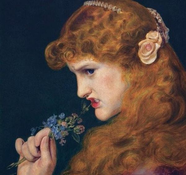5. Ressam Frederick Sandys'in 1867 tarihli "Aşkın Gölgesi" eseri. Bu resme ilham olan kadın ise ressamın eşi Mary Ellen.