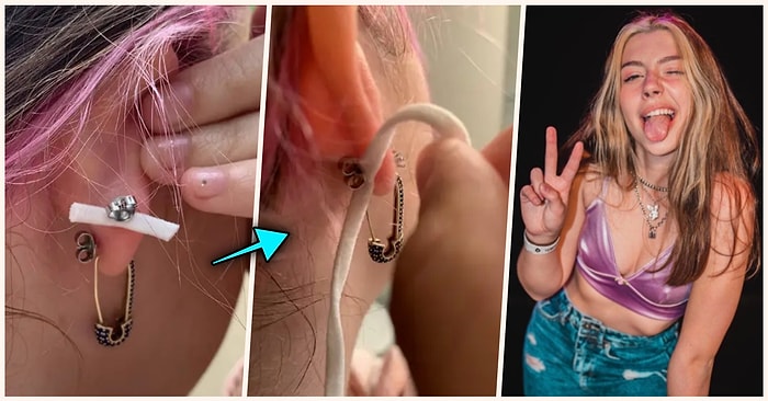 Piercing Yaptırırken Taktığı Maskenin Sapını Kulağının İçine Monte Edilmiş Halde Bulan TikTok Fenomeni