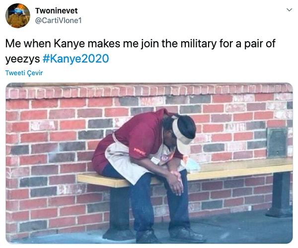 10. "Kanye bir çift Yeezy karşılığında orduya katılmamı sağlarken ben."