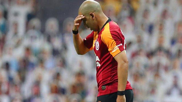 Galatasaray'ın Trabzonspor'a 3-1 kaybettiği maçın 31. dakikasında kendisine faul yapan Da Costa'ya