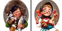 Русская художница рисует очаровательных представительниц разных национальностей (10 фото)