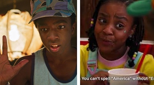 2. Лукас и Эрика в сериале "Очень странные дела"