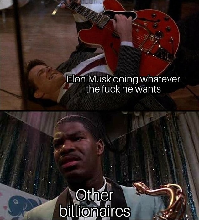 15. "Elon Musk canı ne isterse yaparken diğer milyarderler:"