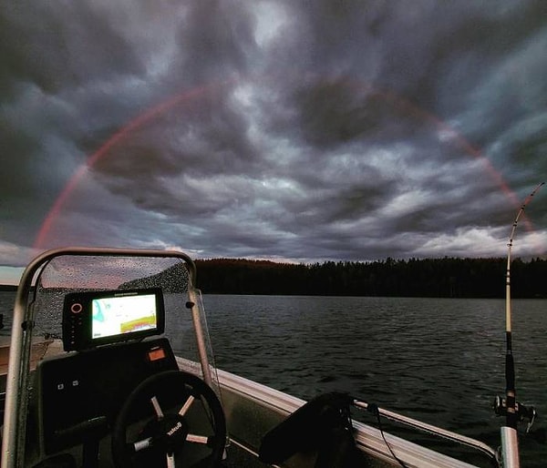 8. Красная радуга, замеченная ночью в Финляндии