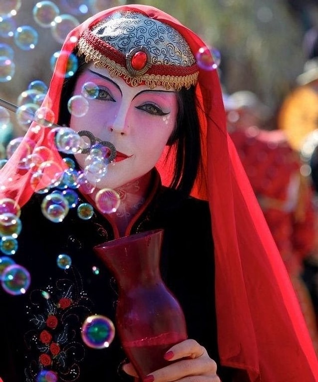 13. 'Arizona Renaissance' festivalindeki bir kadın.