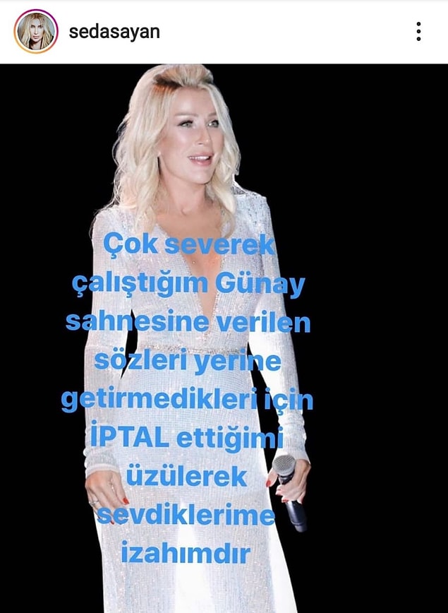 6. Verilen sözlerin yerine getirilmemesini gerekçe göstererek Günay sahnesini iptal eden Seda Sayan'a, Gülben Ergen'den destek geldi!