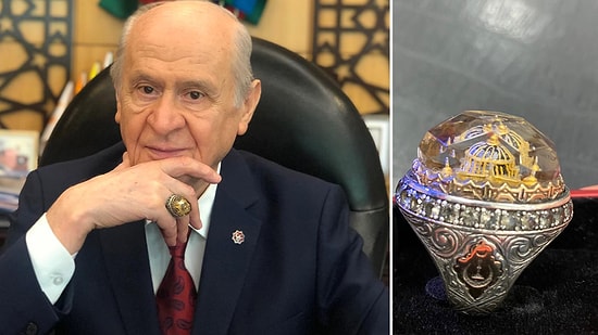 Bahçeli, Koleksiyonuna Eklediği Ayasofya Temalı Yeni Yüzüğünü Paylaştı