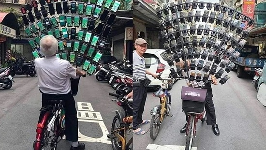 64 Adet Telefonu Bisiklete Bağlayarak Pokemon Go Oynayan 71 Yaşındaki Adam