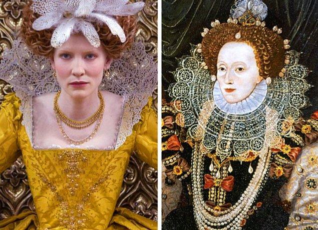 9. Kraliçe I. Elizabeth olarak Cate Blanchett - Elizabeth: Altın Çağ filminde.