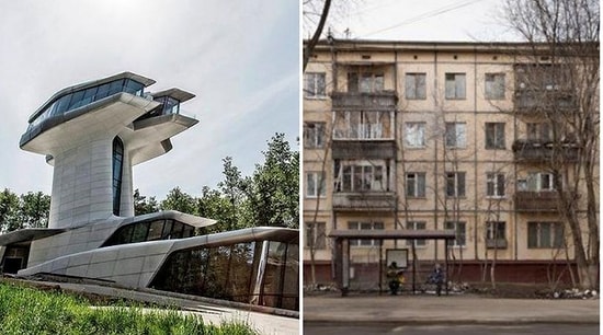 Люди показывают разницу между двумя уровнями жизни, сравнивая самые дорогие и дешевые дома в своей стране