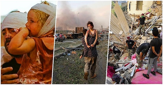Lübnan’ın Beyrut Şehrinde Yaşanan Patlamanın Ne Kadar Ciddi Boyutlarda Olduğunu Gözler Önüne Seren 25 Kare