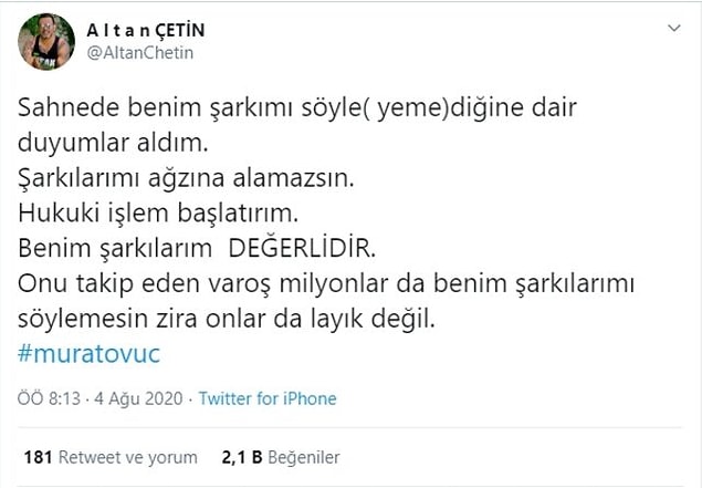 Kimisi şarkılarını söylemeyi yasaklattı, kimisi de artık kendi mekanlarında görmek istemediğini söyledi.