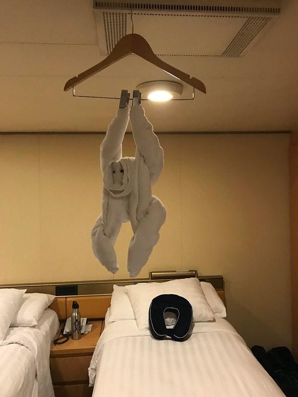7. "Gittiğim otellerde çok farklı havlu katlama tekniği gördüm ama bu en tuhaf olanı..."