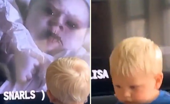 Televizyondaki Korkunçlu Sahneden Korkan Oğlunu Kameraya Çekerken Kahkaha Atan Baba