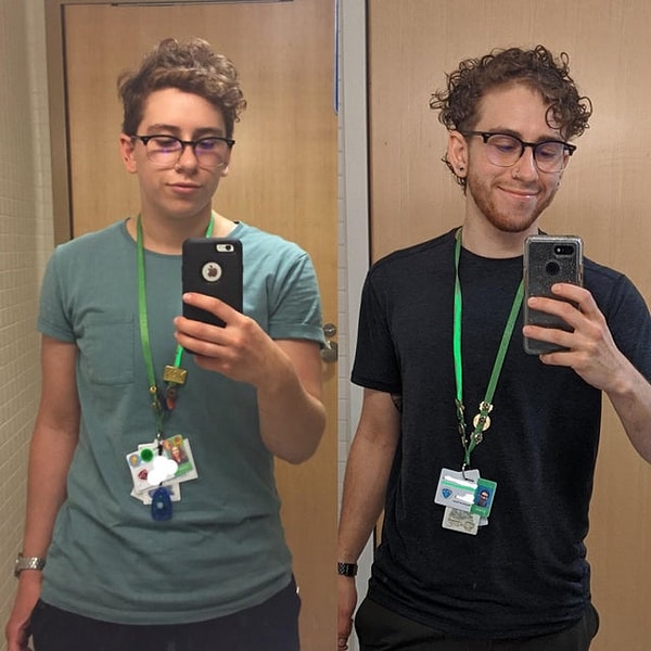 3. "Bu fotoğrafları aynı iş yerinde 2 yıl arayla çektim. Geldiğim noktaya bakın!"