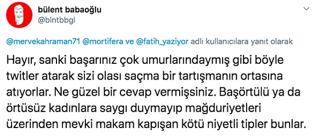 Merve'nin bu cevabını görenler de hem başarısı için hem de cevabı için kendisini tebrik etti.