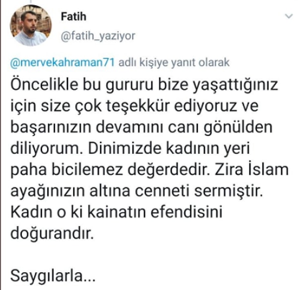 Merve bir tweet'te cennete layık görülürken, nasıl olduysa diğer bir tweet'te hakarete maruz kaldı...