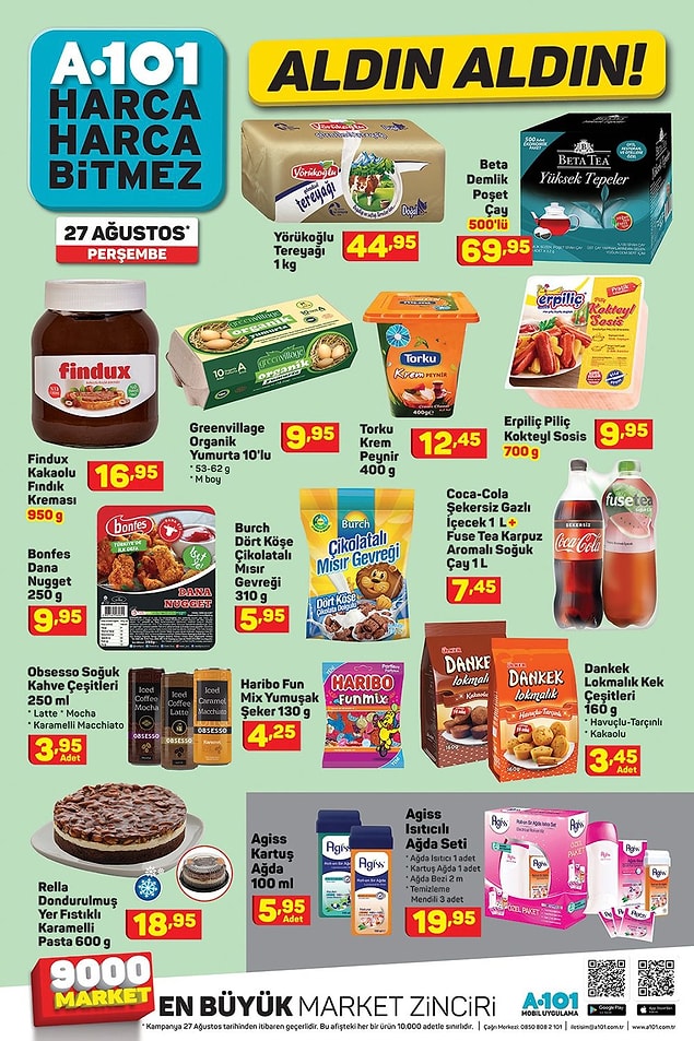 Çok çeşitli bir katalog.