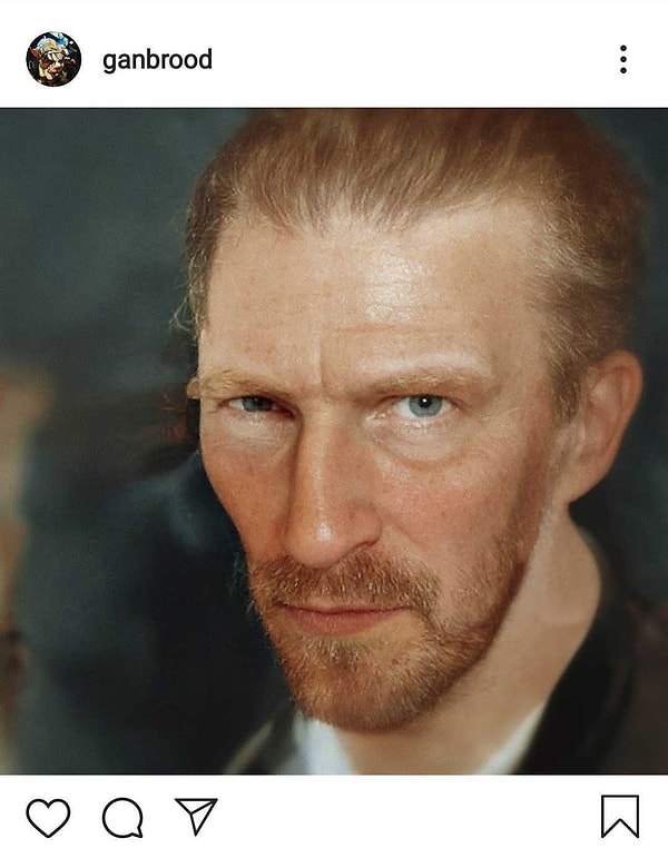 Больше всего художник любит создавать портреты Ван Гога.