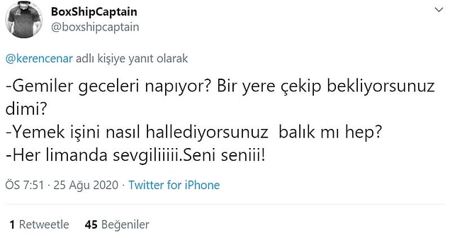 18. "Sizin bu her limanda bir sevgili olayı doğru mu ya..."