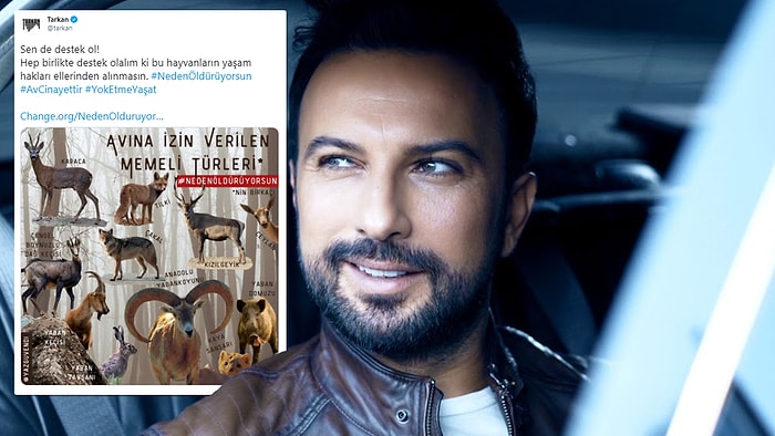 Av İhalelerinin İptali İçin Yükselen Seslere Tarkan da Kayıtsız Kalmadı:  #YokEtmeYaşat