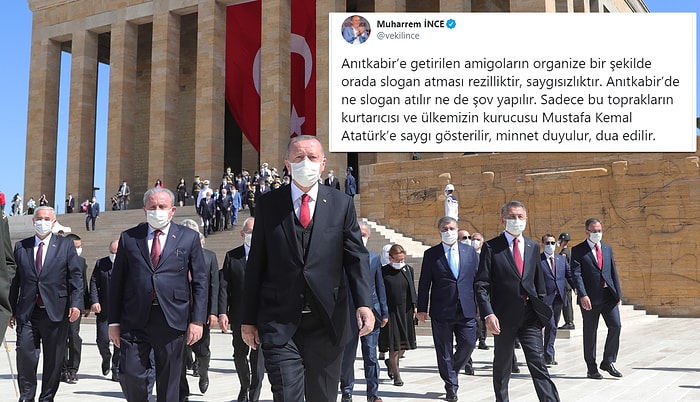 Anıtkabir'de Atılan 'Recep Tayyip Erdoğan' Sloganları Sosyal Medyanın Gündeminde