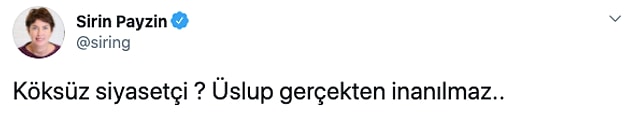 Gazeteci Payzın, Bahçeli'nin bu açıklamasını 'Üslup gerçekten inanılmaz' sözleriyle eleştirdi.