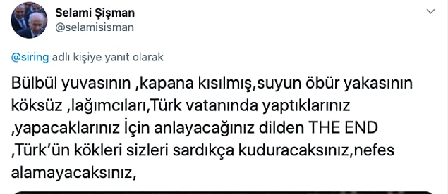 MHP Merkez Yönetim Kurulu Üyesi Selami Şişman "Türk’ün kökleri sizleri sardıkça nefes alamayacaksınız" dedi...