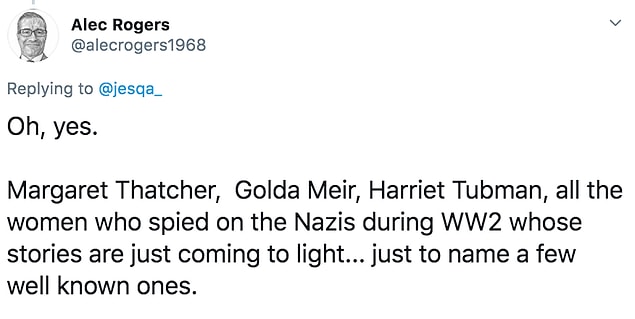 19. "Margaret Thatcher, Golda Meir ve Harriet Tubman..."