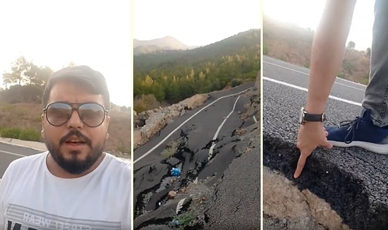 İlave TV Kanalının Tanınan Yüzü Arif Kocabıyık, Mersin-Antalya Yolunda Göçen Yolu Eleştirdi: 'Sürekli Diyorlar ya Yol Yapıyoruz, İşte Bu'