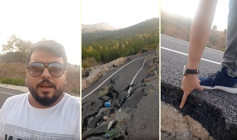 İlave TV Kanalının Tanınan Yüzü Arif Kocabıyık, Mersin-Antalya Yolunda Göçen Yolu Eleştirdi: 'Sürekli Diyorlar ya Yol Yapıyoruz, İşte Bu'