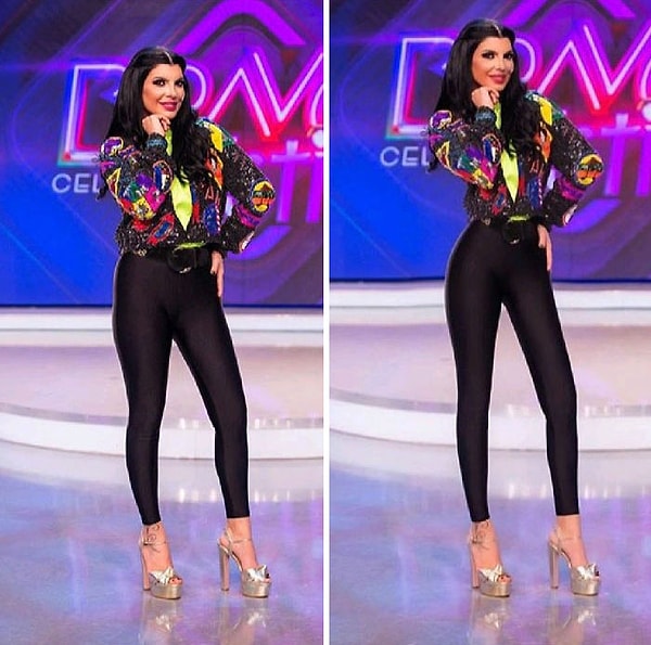 15. Слева - фото с официального аккаунта шоу, справа - то, что она запостила