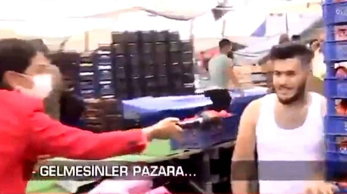 CNN Türk Muhabirinin 'Neden Maske Takmıyorsunuz?' Sorusuna 'Canım İstemiyor, Gelmesinler Pazara' Şeklinde Cevap Veren Pazar Esnafı