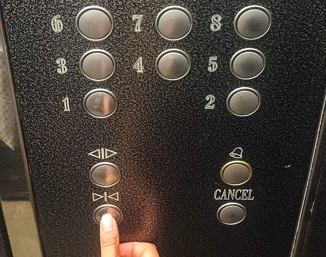 9. Asansörlerdeki kapatma düğmeleri