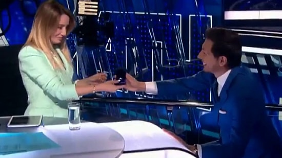 Canlı Yayında Sunucuya Evlilik Teklifi Yaptı