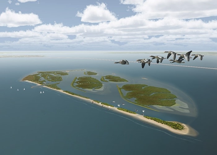 Doğal Yaşamı Korumak İçin Dünya Haritasına Eklenen İnsan Yapımı Takımada: Marker Wadden