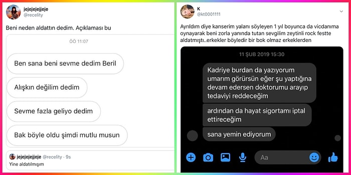 Hem Aldatılma Hikayeleri Hem de Eski Sevgililerinden Duydukları Kuyruklu Yalanlarla Ağzımızı Açık Bırakan Kişiler