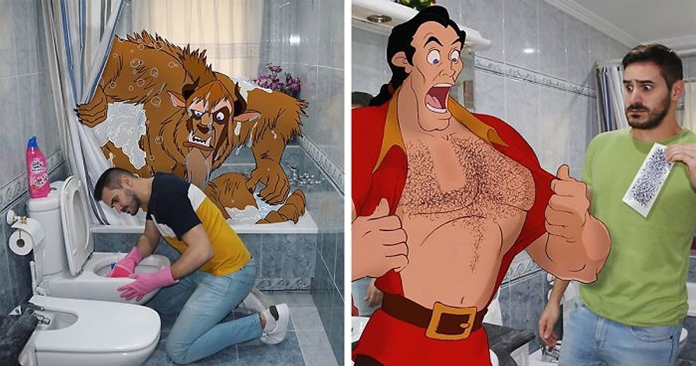 Парень фотошопит персонажей Диснея рядом с собой на фотографиях, и на это стоит посмотреть (30 фото)