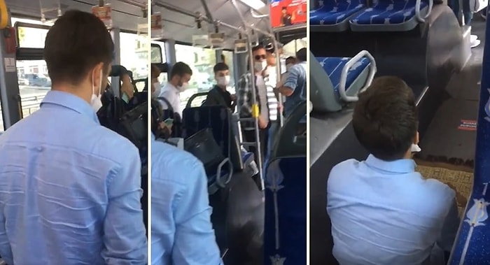 İnsanların Şaşkın Bakışları Arasında Metrobüste Ezan Okuyup Namaz Kılan Adam