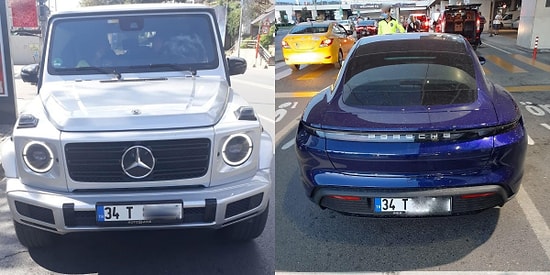 İstanbul'da Vergiden Kaçmak İçin Geçici Plakayla Trafiğe Çıkarılan Araç Sürücülerine Toplamda 10 Bin 902 TL Ceza