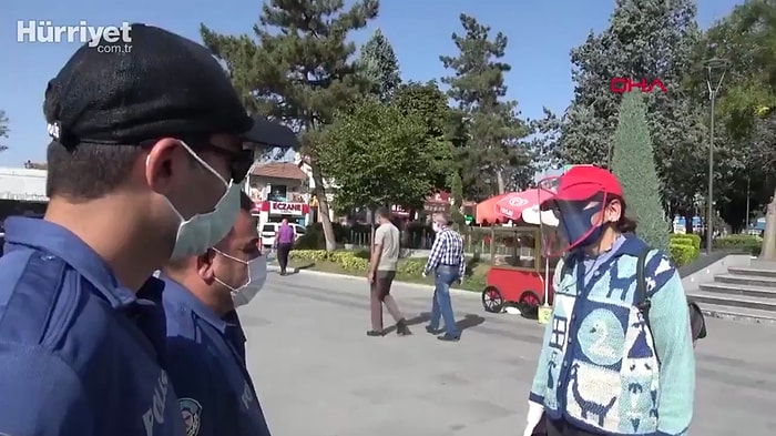 Tabana Kuvvet: Çorum'da Polislerin Maske Denetimi Yaptığını Gören Vatandaş Koşarak Kaçtı