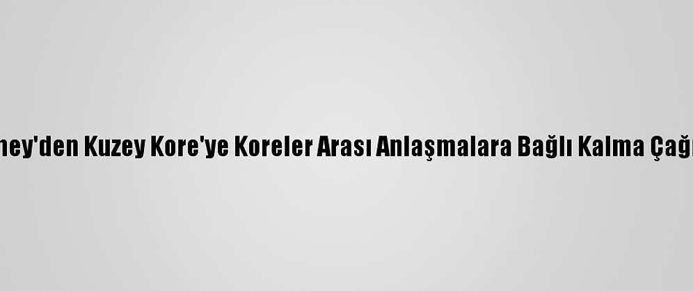 Güney'den Kuzey Kore'ye Koreler Arası Anlaşmalara Bağlı Kalma Çağrısı