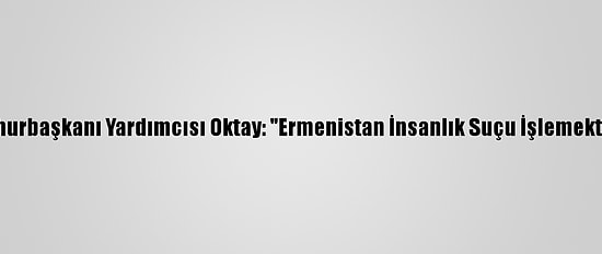 Cumhurbaşkanı Yardımcısı Oktay: "Ermenistan İnsanlık Suçu İşlemektedir"