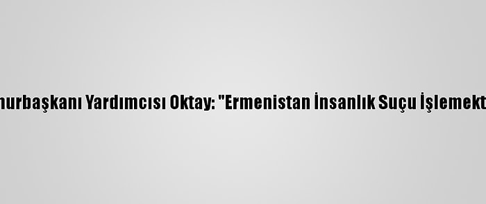 Cumhurbaşkanı Yardımcısı Oktay: "Ermenistan İnsanlık Suçu İşlemektedir"